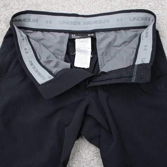 Under Armour Pants Mens 30x32 Black UA Golf Match Play Vented Loose Fit Straight - Picture 9 of 13